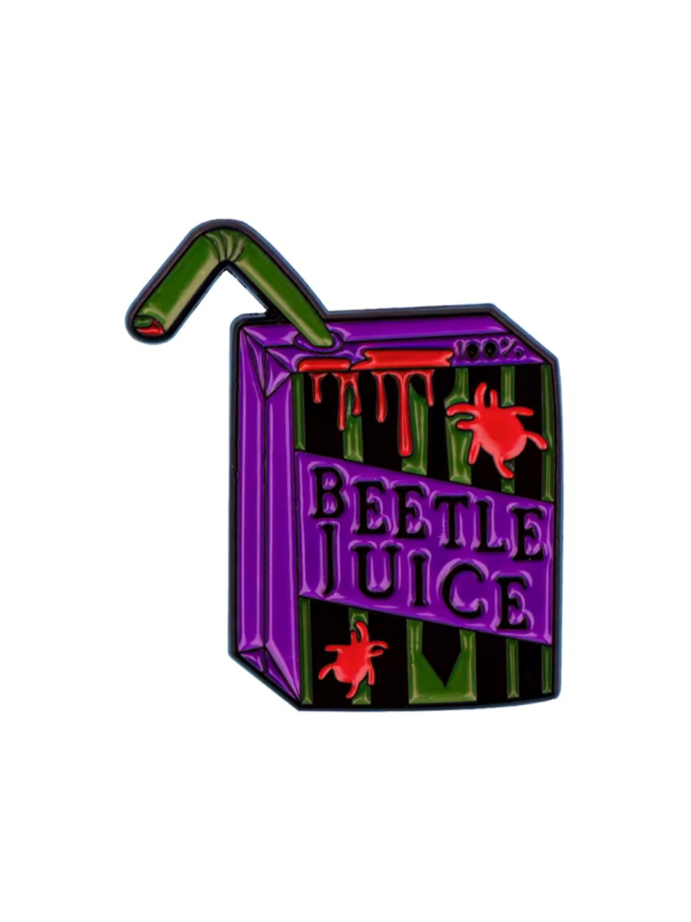 Beetlejuice Movie Juice Box Enamel Pin